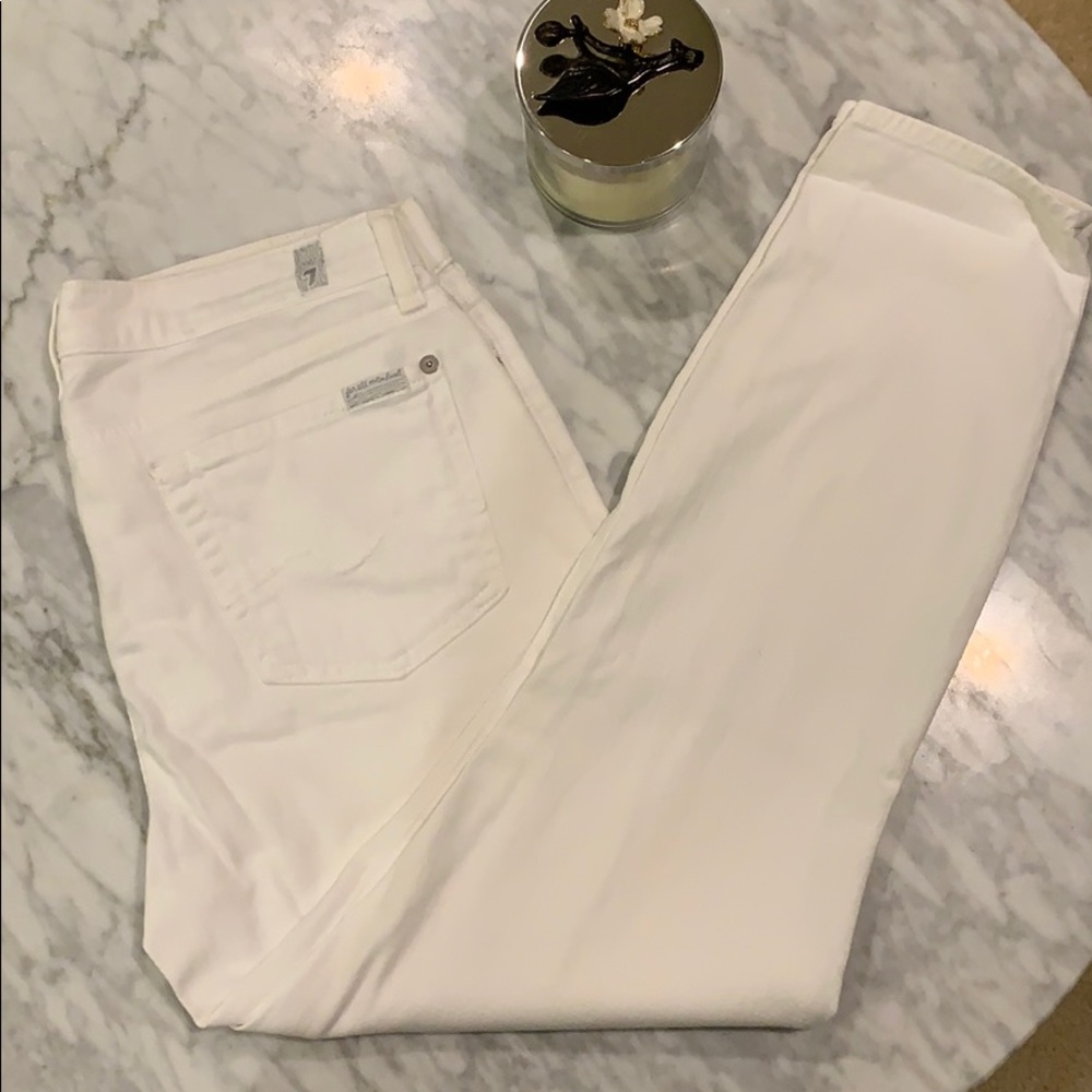 White 7 For All Mankind Skinny Jeans